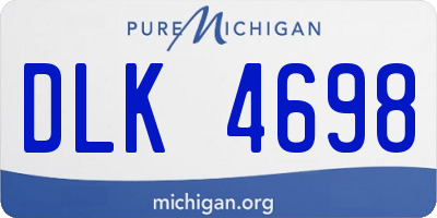 MI license plate DLK4698
