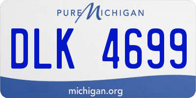 MI license plate DLK4699