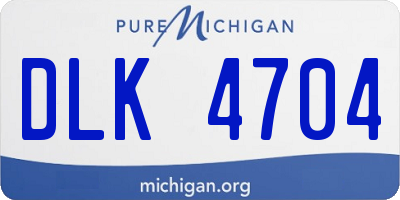 MI license plate DLK4704