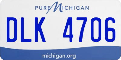 MI license plate DLK4706