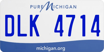 MI license plate DLK4714