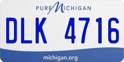 MI license plate DLK4716