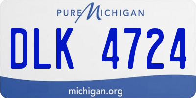 MI license plate DLK4724