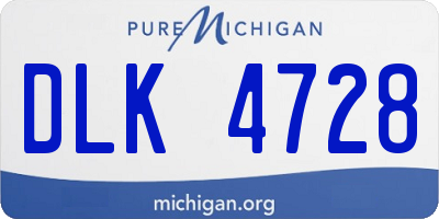 MI license plate DLK4728