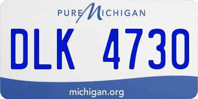 MI license plate DLK4730