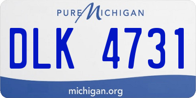 MI license plate DLK4731