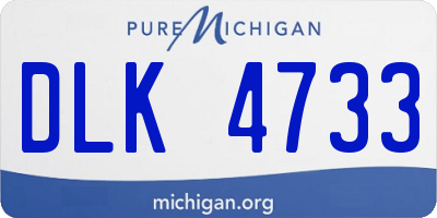 MI license plate DLK4733