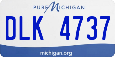 MI license plate DLK4737