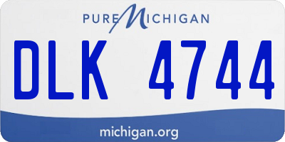 MI license plate DLK4744