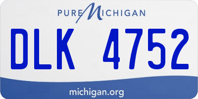 MI license plate DLK4752