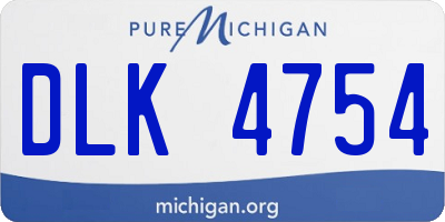 MI license plate DLK4754