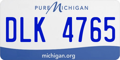 MI license plate DLK4765