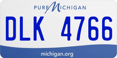 MI license plate DLK4766