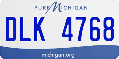 MI license plate DLK4768