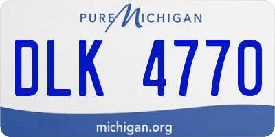 MI license plate DLK4770