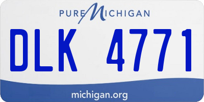 MI license plate DLK4771