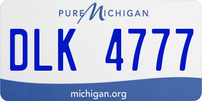 MI license plate DLK4777