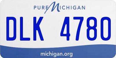 MI license plate DLK4780