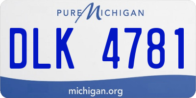 MI license plate DLK4781