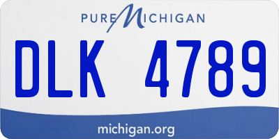 MI license plate DLK4789