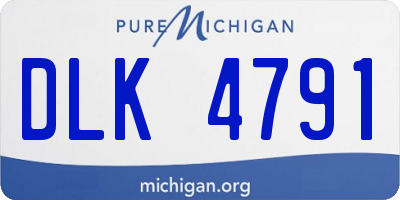 MI license plate DLK4791