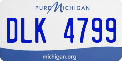 MI license plate DLK4799