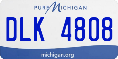 MI license plate DLK4808