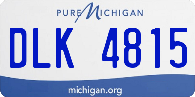 MI license plate DLK4815