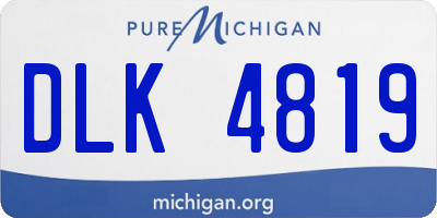 MI license plate DLK4819