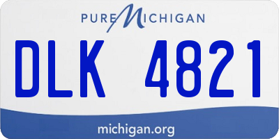 MI license plate DLK4821