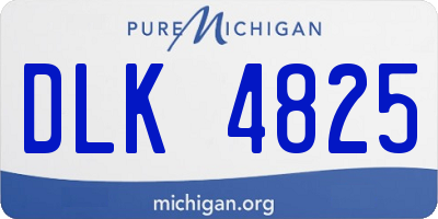 MI license plate DLK4825