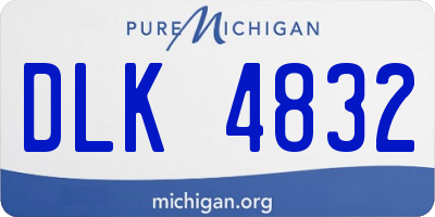 MI license plate DLK4832