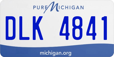 MI license plate DLK4841