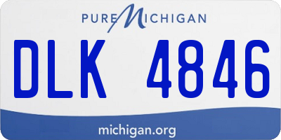 MI license plate DLK4846