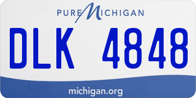 MI license plate DLK4848