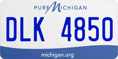 MI license plate DLK4850