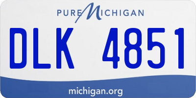MI license plate DLK4851