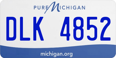 MI license plate DLK4852