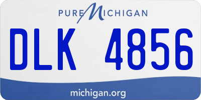 MI license plate DLK4856