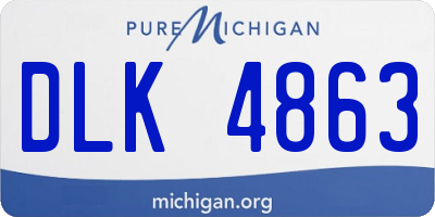MI license plate DLK4863
