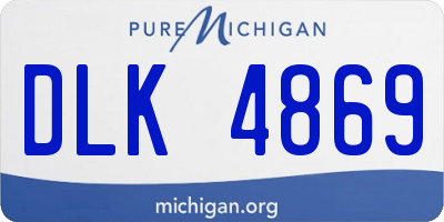 MI license plate DLK4869