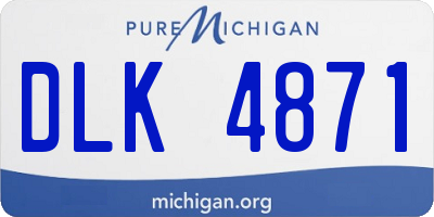 MI license plate DLK4871