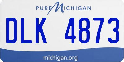 MI license plate DLK4873