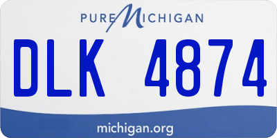 MI license plate DLK4874
