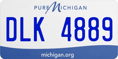 MI license plate DLK4889