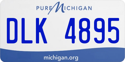 MI license plate DLK4895