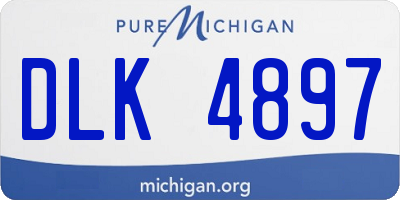 MI license plate DLK4897