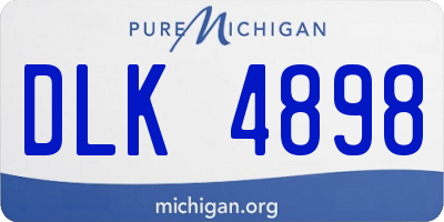 MI license plate DLK4898