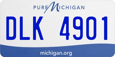 MI license plate DLK4901
