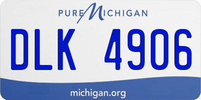 MI license plate DLK4906